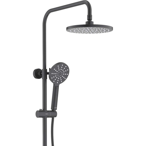 Душевая стойка с термостатом Aquatek Европа AQ2343MB, чёрный матовый, Цвет производителя: чёрный матовый фото 2