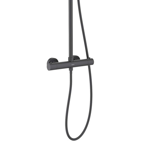 Душевая стойка с термостатом Aquatek Европа AQ2343MB, чёрный матовый, Цвет производителя: чёрный матовый фото 3