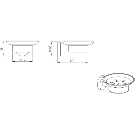 Мыльница Aquatek Вега AQ4003CR - 2 Мыльница Aquatek Вега AQ4003CR фото 2