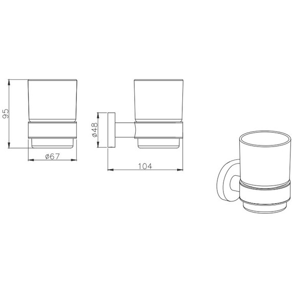 Стакан для зубных щеток Aquatek Вега AQ4004MB, цвет чёрный матовый - 2 Стакан для зубных щеток Aquatek Вега AQ4004MB, цвет чёрный матовый фото 2