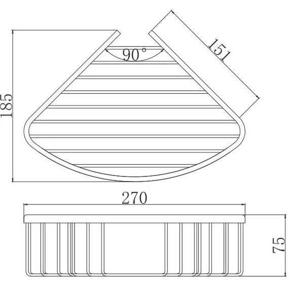 Полка угловая Aquatek Вега AQ4006MB, цвет чёрный матовый - 2 Полка угловая Aquatek Вега AQ4006MB, цвет чёрный матовый фото 2