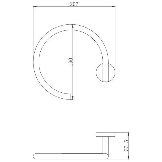 Кольцо для полотенец Aquatek Вега AQ4012CR - 2 Кольцо для полотенец Aquatek Вега AQ4012CR фото 2