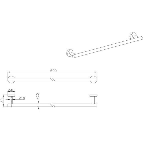 Полотенцедержатель Aquatek Вега AQ4014CR - 2 Полотенцедержатель Aquatek Вега AQ4014CR фото 2