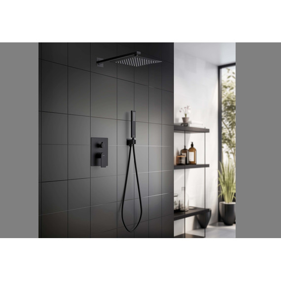 Душевая система для душа Aquatek Лира AQ1472MB (со скрытой частью) чёрный матовый, Цвет производителя: чёрный матовый фото 4
