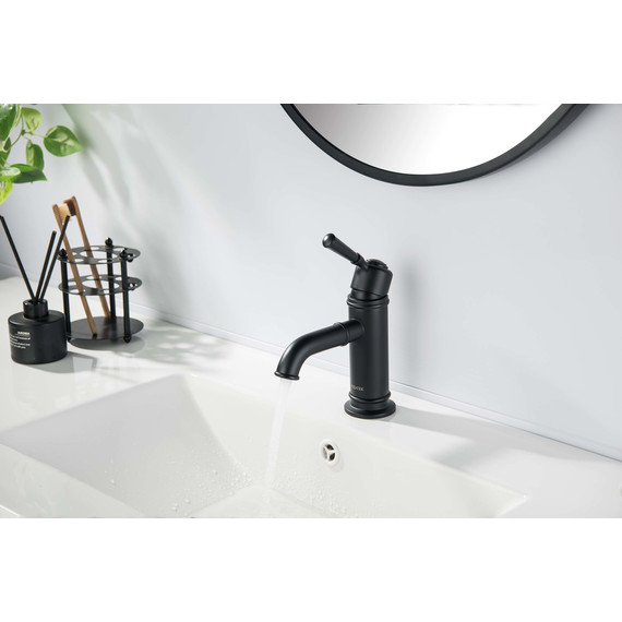 Смеситель для раковины Aquatek Классик AQ1510MB, чёрный матовый, Цвет производителя: чёрный матовый фото 2