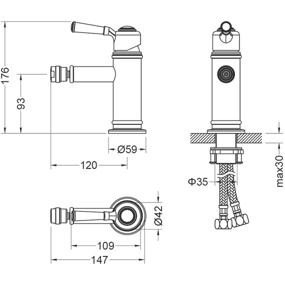 Смеситель для биде Aquatek Классик AQ1518PG, золото, Цвет производителя: золото - 5 Смеситель для биде Aquatek Классик AQ1518PG, золото, Цвет производителя: золото фото 5