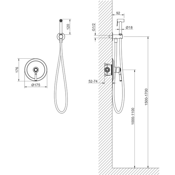 Набор для гигиенического душа Aquatek Классик AQ1519CR (со скрытой частью) - 8 Набор для гигиенического душа Aquatek Классик AQ1519CR (со скрытой частью) фото 8