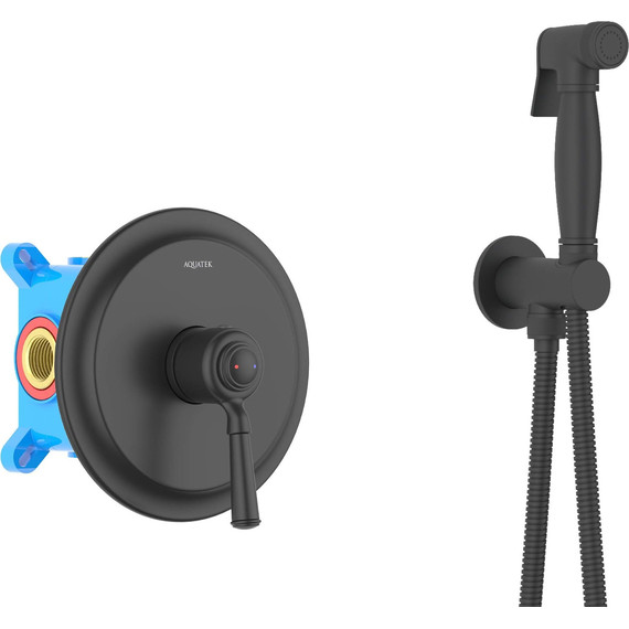 Набор для гигиенического душа Aquatek Классик AQ1519MB (со скрытой частью) чёрный матовый - 2 Набор для гигиенического душа Aquatek Классик AQ1519MB (со скрытой частью) чёрный матовый фото 2