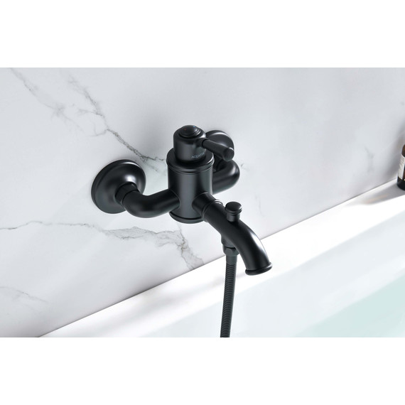 Смеситель для ванны Aquatek Классик AQ1540MB, чёрный матовый, Цвет производителя: чёрный матовый фото 2