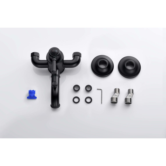 Смеситель для ванны Aquatek Классик AQ1540MB, чёрный матовый, Цвет производителя: чёрный матовый фото 4