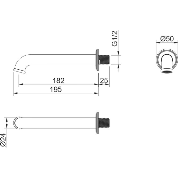 Излив для ванны Aquatek Классик AQ1541PG, золото - 4 Излив для ванны Aquatek Классик AQ1541PG, золото фото 4