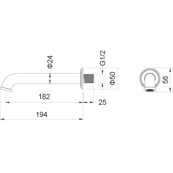 Излив для ванны Aquatek Классик AQ1541PG, золото - 3 Излив для ванны Aquatek Классик AQ1541PG, золото фото 3