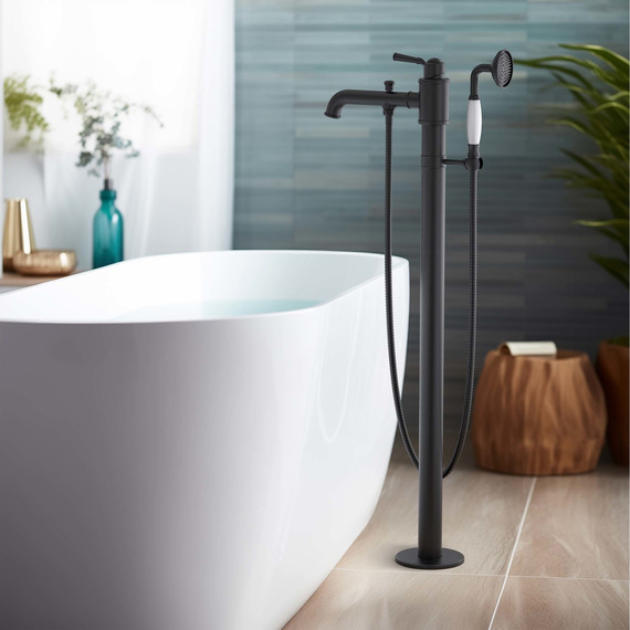 Смеситель для ванны Aquatek Классик AQ1545MB, чёрный матовый, Цвет производителя: чёрный матовый фото 3