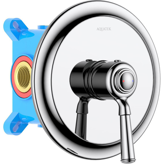 Смеситель для душа Aquatek Классик AQ1566CR (со скрытой частью), Цвет производителя: хром фото 2