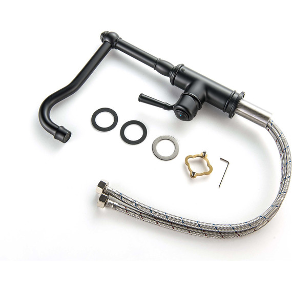 Смеситель для кухни Aquatek Классик AQ1580MB, чёрный матовый, Цвет производителя: чёрный матовый фото 6