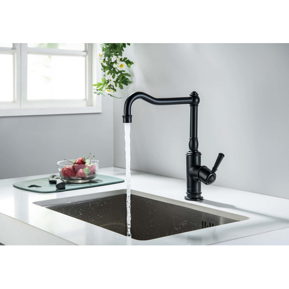 Смеситель для кухни Aquatek Классик AQ1580MB, чёрный матовый, Цвет производителя: чёрный матовый фото 7