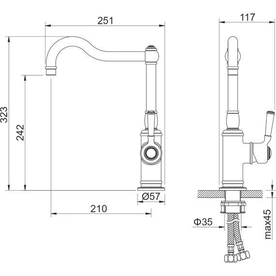 Смеситель для кухни Aquatek Классик AQ1580CR, Цвет производителя: хром фото 6