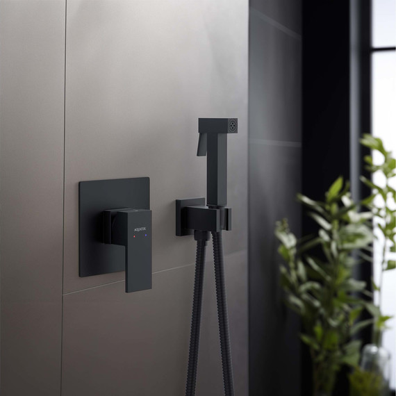 Набор для гигиенического душа Aquatek Либра AQ1619MB (со скрытой частью) чёрный матовый - 4 Набор для гигиенического душа Aquatek Либра AQ1619MB (со скрытой частью) чёрный матовый фото 4