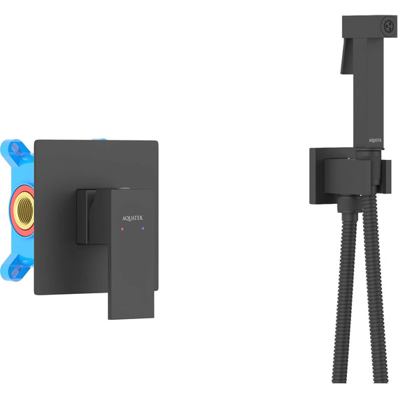 Набор для гигиенического душа Aquatek Либра AQ1619MB (со скрытой частью) чёрный матовый - 2 Набор для гигиенического душа Aquatek Либра AQ1619MB (со скрытой частью) чёрный матовый фото 2