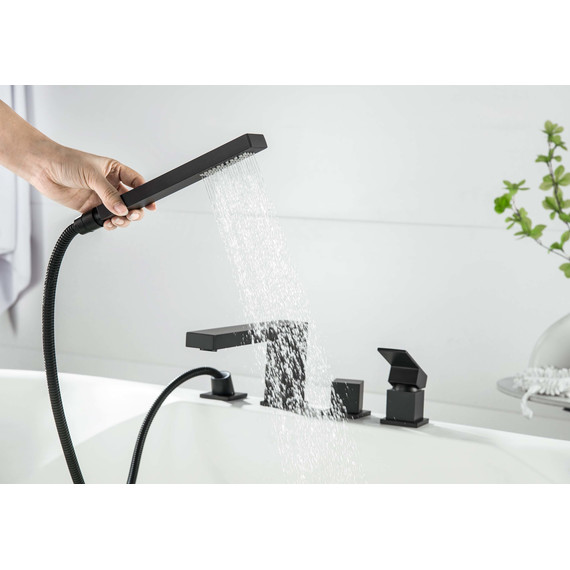 Смеситель для ванны Aquatek Либра AQ1648MB, чёрный матовый, Цвет производителя: чёрный матовый фото 7