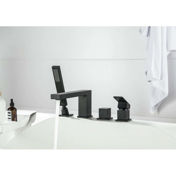 Смеситель для ванны Aquatek Либра AQ1648MB, чёрный матовый, Цвет производителя: чёрный матовый фото 8