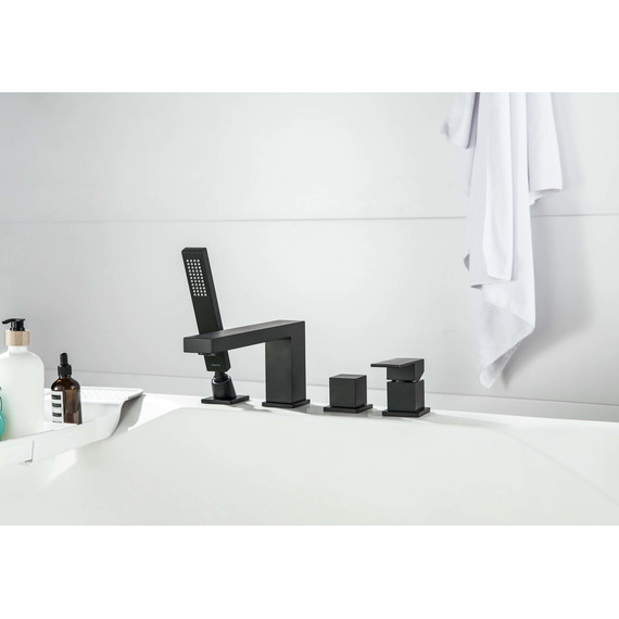 Смеситель для ванны Aquatek Либра AQ1648MB, чёрный матовый, Цвет производителя: чёрный матовый фото 9