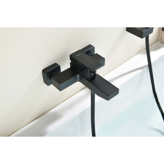 Смеситель для ванны Aquatek Либра AQ1649MB, чёрный матовый, Цвет производителя: чёрный матовый фото 7