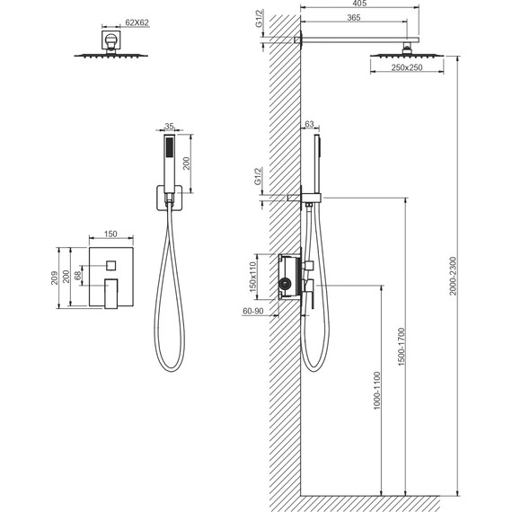 Душевая система для душа Aquatek Либра AQ1672CR (со скрытой частью), Цвет производителя: хром - 4 Душевая система для душа Aquatek Либра AQ1672CR (со скрытой частью), Цвет производителя: хром фото 4