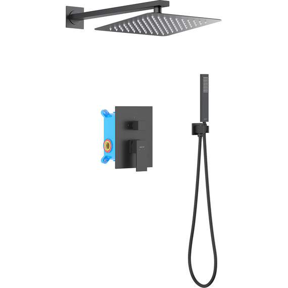 Душевая система для душа Aquatek Либра AQ1672MB (со скрытой частью) чёрный матовый, Цвет производителя: чёрный матовый фото 2
