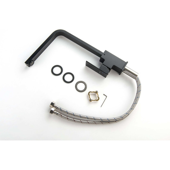 Смеситель для кухни Aquatek Либра AQ1680MB, чёрный матовый, Цвет производителя: чёрный матовый фото 7