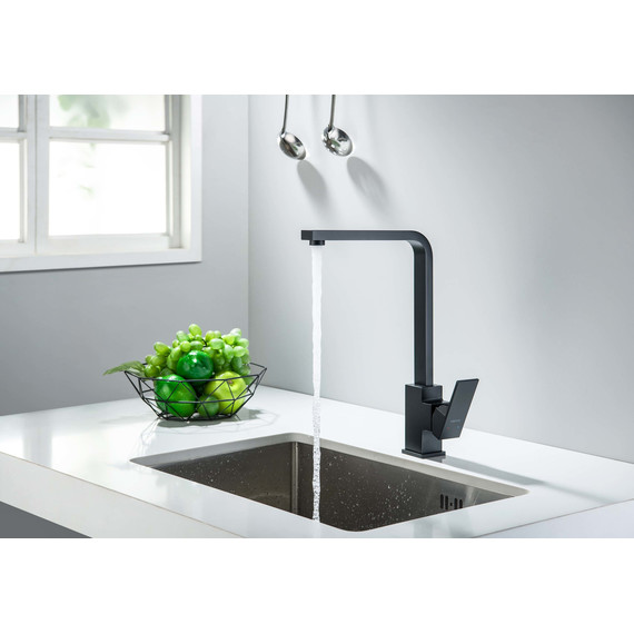 Смеситель для кухни Aquatek Либра AQ1680MB, чёрный матовый, Цвет производителя: чёрный матовый фото 8