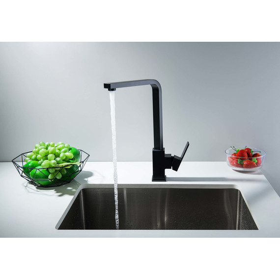Смеситель для кухни Aquatek Либра AQ1680MB, чёрный матовый, Цвет производителя: чёрный матовый фото 10
