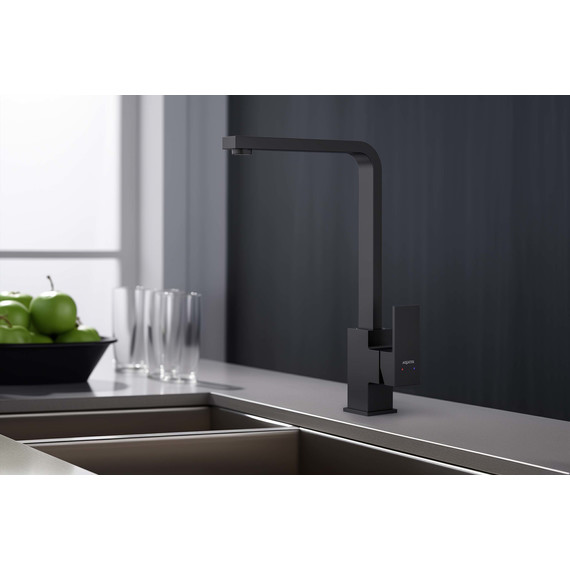 Смеситель для кухни Aquatek Либра AQ1680MB, чёрный матовый, Цвет производителя: чёрный матовый фото 5