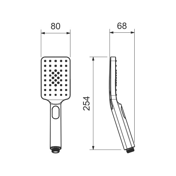 Ручной душ Aquatek Лира AQ2005MB, чёрный матовый фото 8