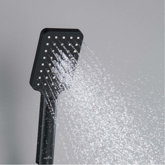 Ручной душ Aquatek Лира AQ2005MB, чёрный матовый фото 4