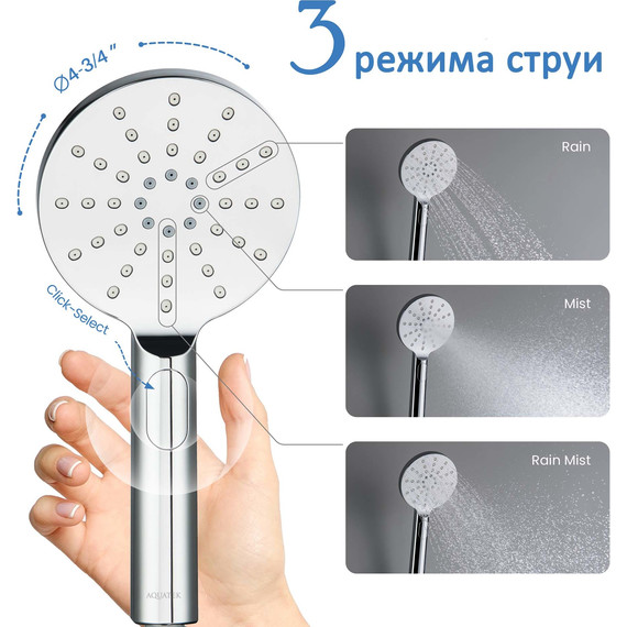 Ручной душ Aquatek Оберон AQ2006CR фото 6
