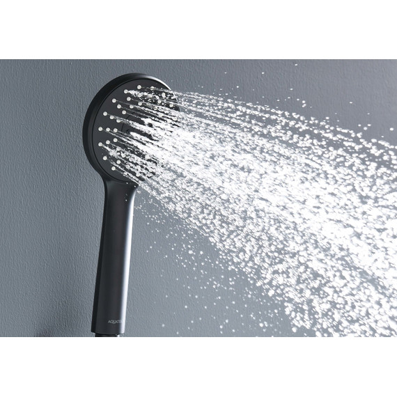 Ручной душ Aquatek Бетта AQ2009MB, чёрный матовый фото 4