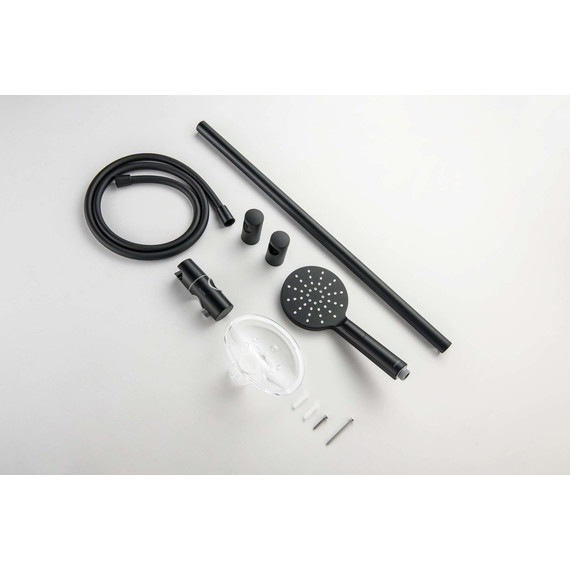 Душевой гарнитур Aquatek Оберон AQ2014MB, чёрный матовый фото 4