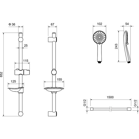 Душевой гарнитур Aquatek Бетта AQ2015CR фото 12