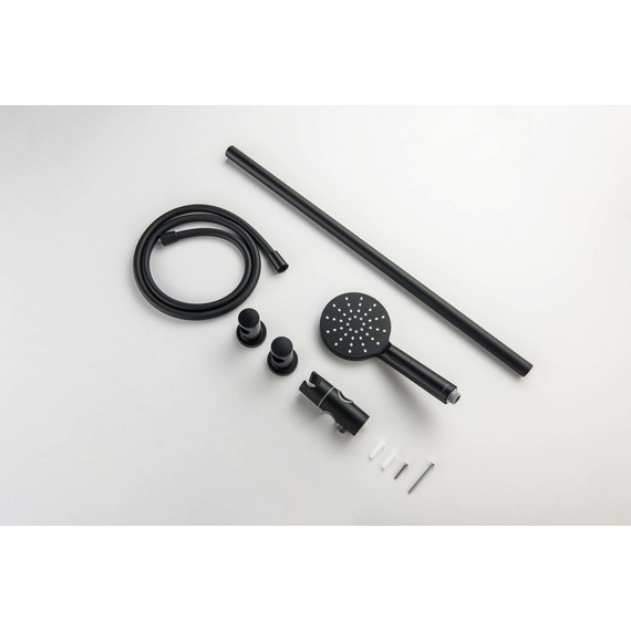 Душевой гарнитур Aquatek Оберон AQ2016MB, чёрный матовый - 6 Душевой гарнитур Aquatek Оберон AQ2016MB, чёрный матовый фото 6