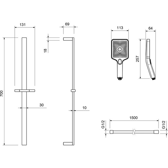 Душевой гарнитур Aquatek Либра AQ2019CR фото 4