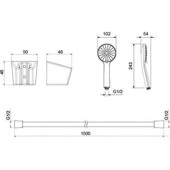 Душевой гарнитур Aquatek Бетта AQ2032CR фото 6