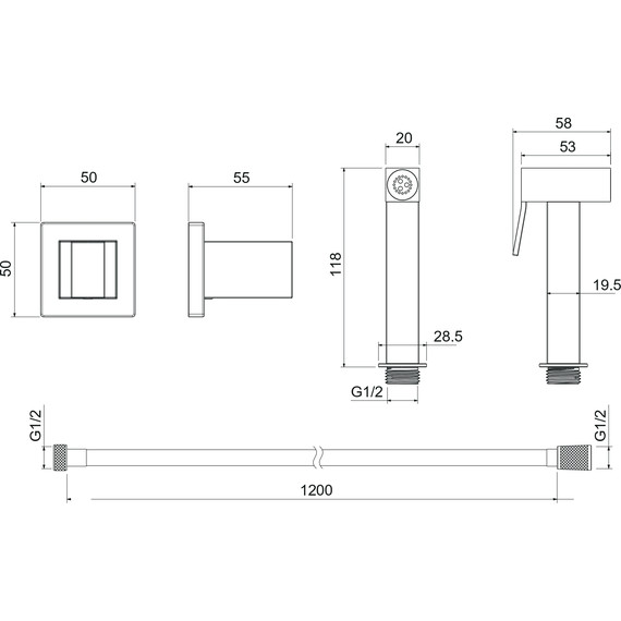 Гигиенический душ Aquatek AQ2053CR - 3 Гигиенический душ Aquatek AQ2053CR фото 3