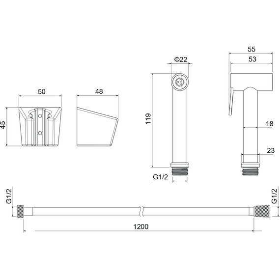 Гигиенический душ Aquatek AQ2054CR - 4 Гигиенический душ Aquatek AQ2054CR фото 4