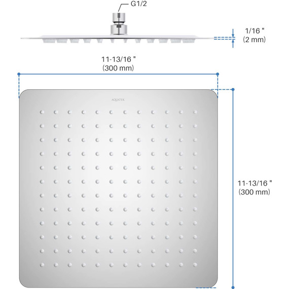 Верхний душ Aquatek 300x300 мм AQ2074CR - 7 Верхний душ Aquatek 300x300 мм AQ2074CR фото 7