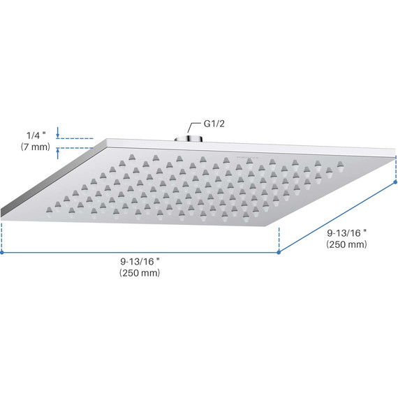 Верхний душ Aquatek 250x250 мм AQ2076CR фото 6