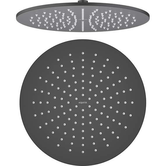 Верхний душ Aquatek 300x300 мм AQ2079MB, чёрный матовый фото 2