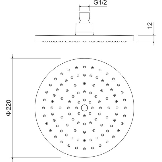 Верхний душ Aquatek 220x220 мм AQ2086CR фото 6