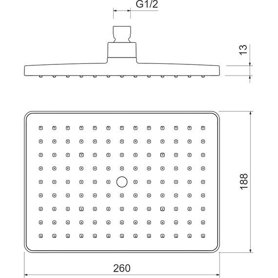 Верхний душ Aquatek 260x188 мм AQ2087CR фото 7