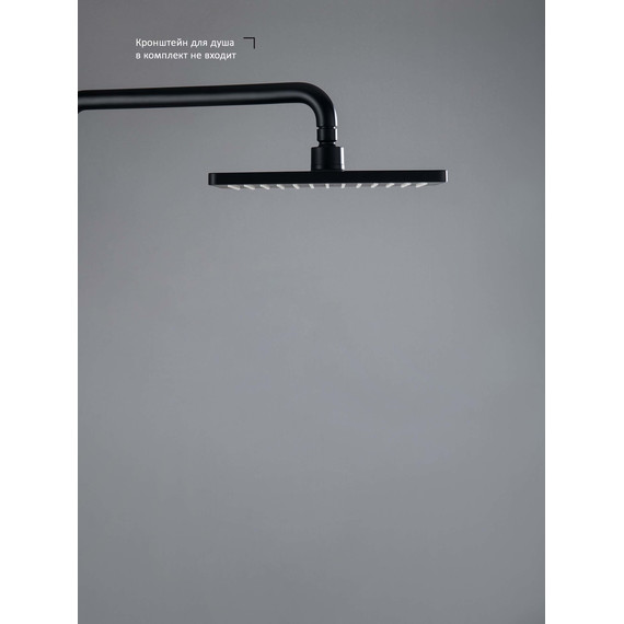 Верхний душ Aquatek 260x188 мм AQ2087MB, чёрный матовый фото 3